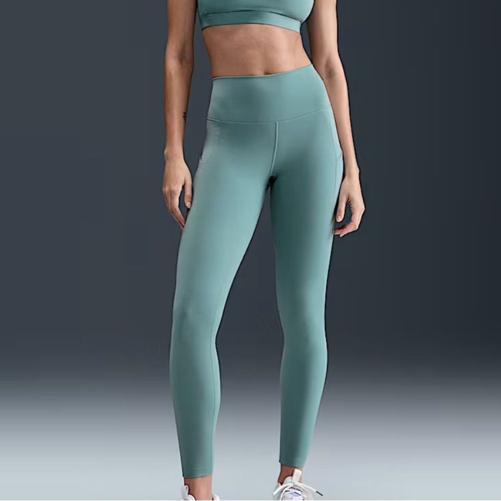 New! Nike One High-Waisted 7/8 Green Women’s Leggings Sz XS Exercise Yoga